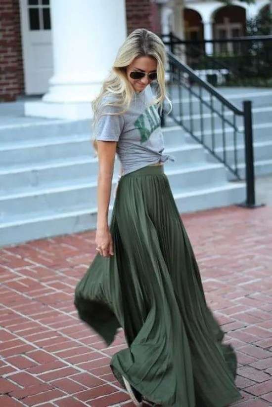 Looks com saia longa.