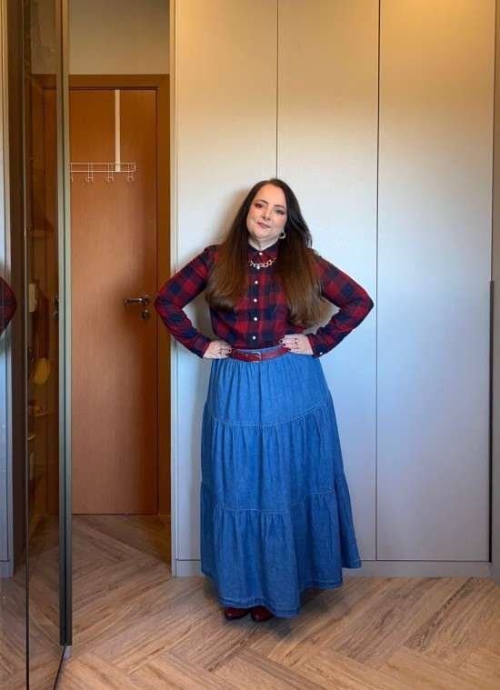 Looks com saia longa.