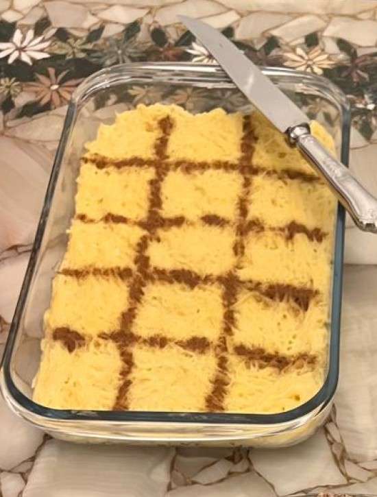 Receita de aletria.