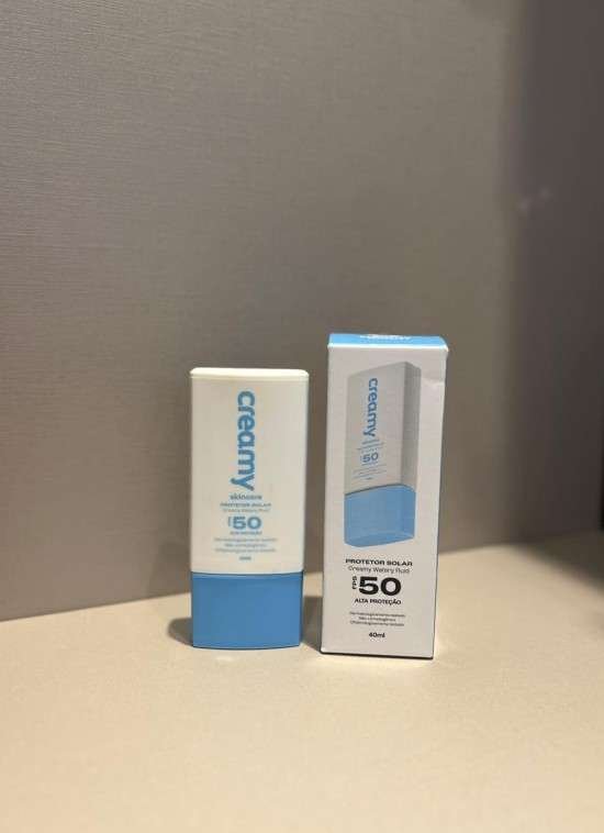 Protetor Solar Creamy Watery Fluid resenha.