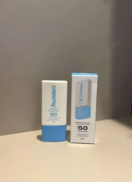 Protetor Solar Creamy Watery Fluid resenha.