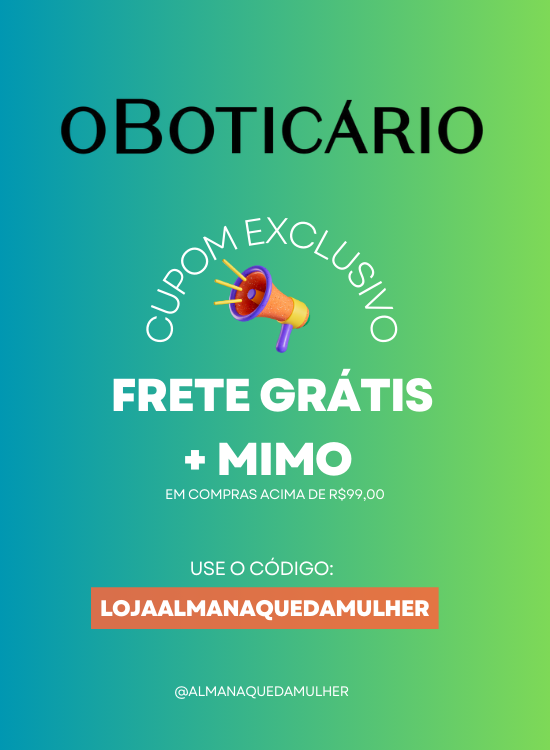 Cupom Boticário.
